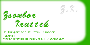 zsombor kruttek business card